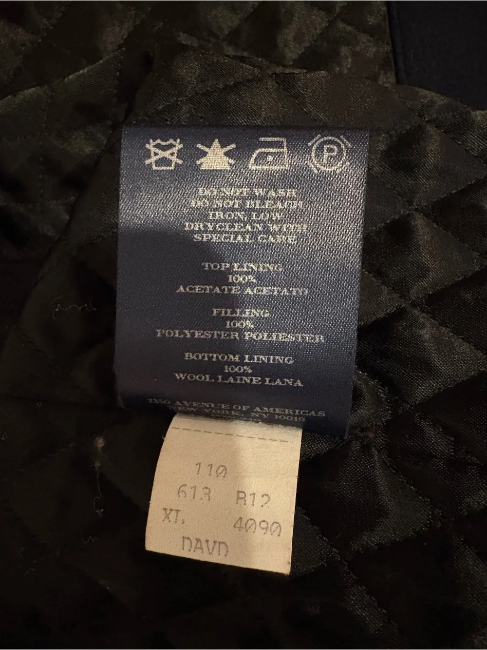 Burberry wool Jacket Coat XL in Navy
